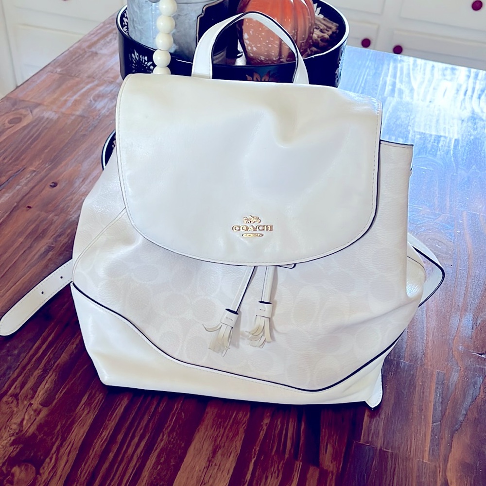 White Coach Backpack